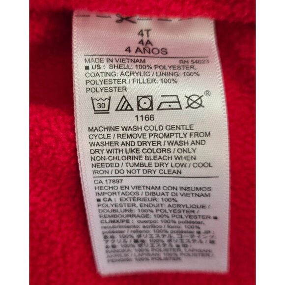 Old Navy Toddler Frost Free Puffer Vest 4T Red Polyester Winter - Picture 5 of 7